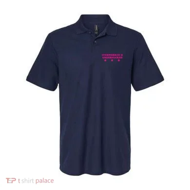 Overworked & Under Funny Meme Polo