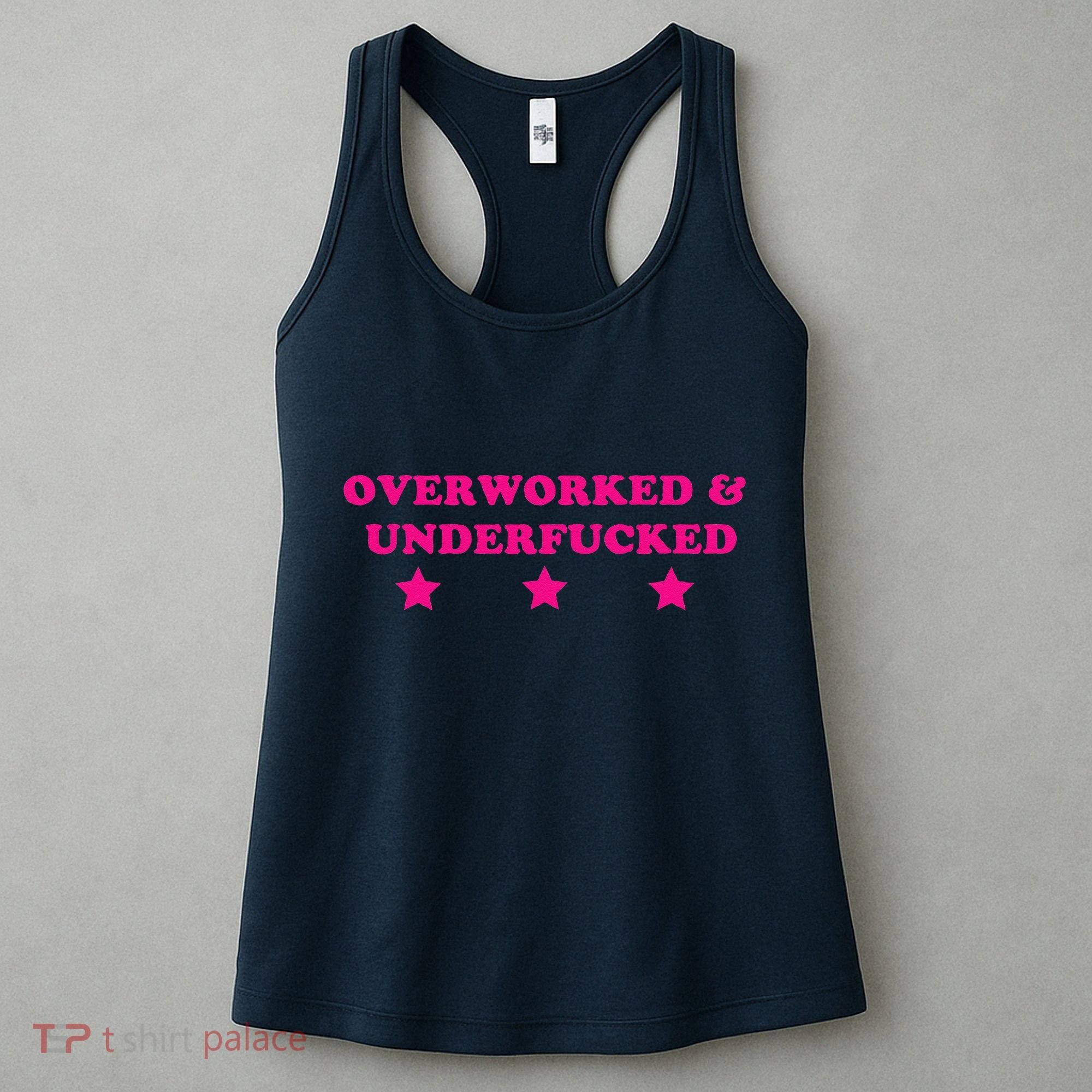 Overworked & Under Funny Meme Women's Tank Top