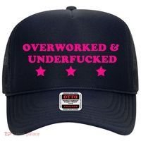 Overworked & Under Funny Meme Hat thumb 0
