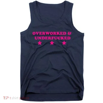 Overworked & Under Funny Meme Tank Top