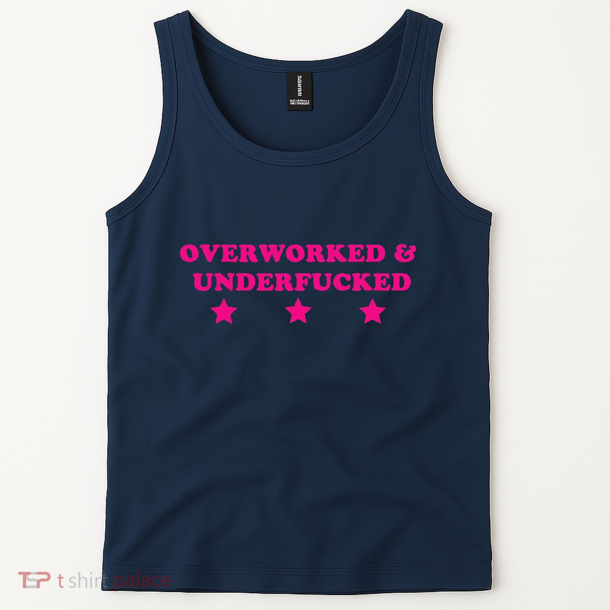 Overworked & Under Funny Meme Tank Top