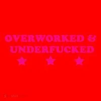 Overworked & Under Funny Meme Santa Hat thumb 1