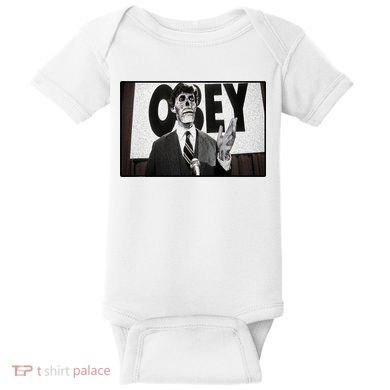Obey Usa Freedom Funny Defy Fight 2 Baby Bodysuit