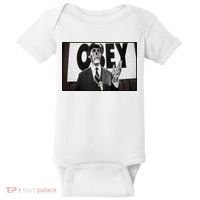 Obey Usa Freedom Funny Defy Fight 2 Baby Bodysuit thumb 0