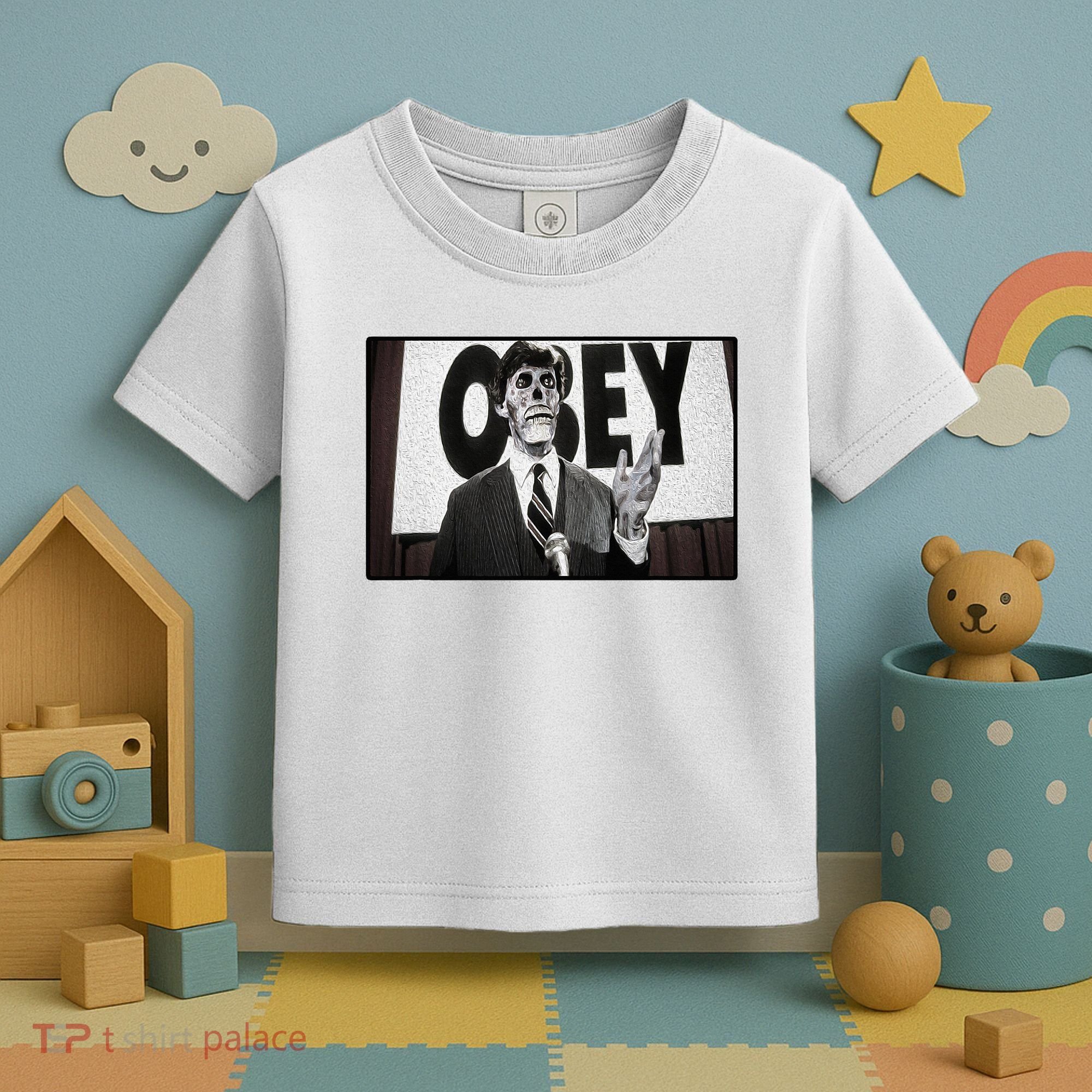 Obey Usa Freedom Funny Defy Fight 2 Toddler T-Shirt