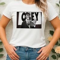 Obey Usa Freedom Funny Defy Fight 2 Women's T-Shirt thumb 2