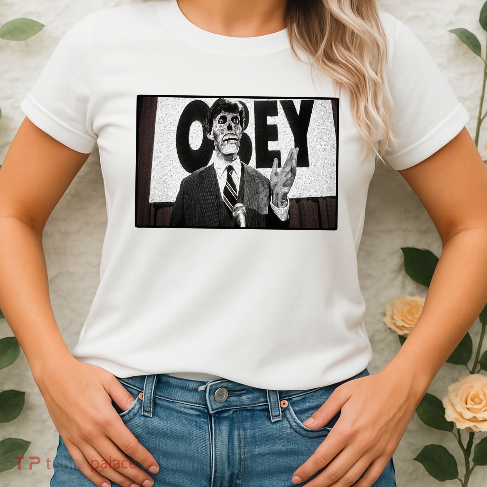 Obey Usa Freedom Funny Defy Fight 2 Women's T-Shirt