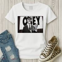 Obey Usa Freedom Funny Defy Fight 2 Women's T-Shirt thumb 3