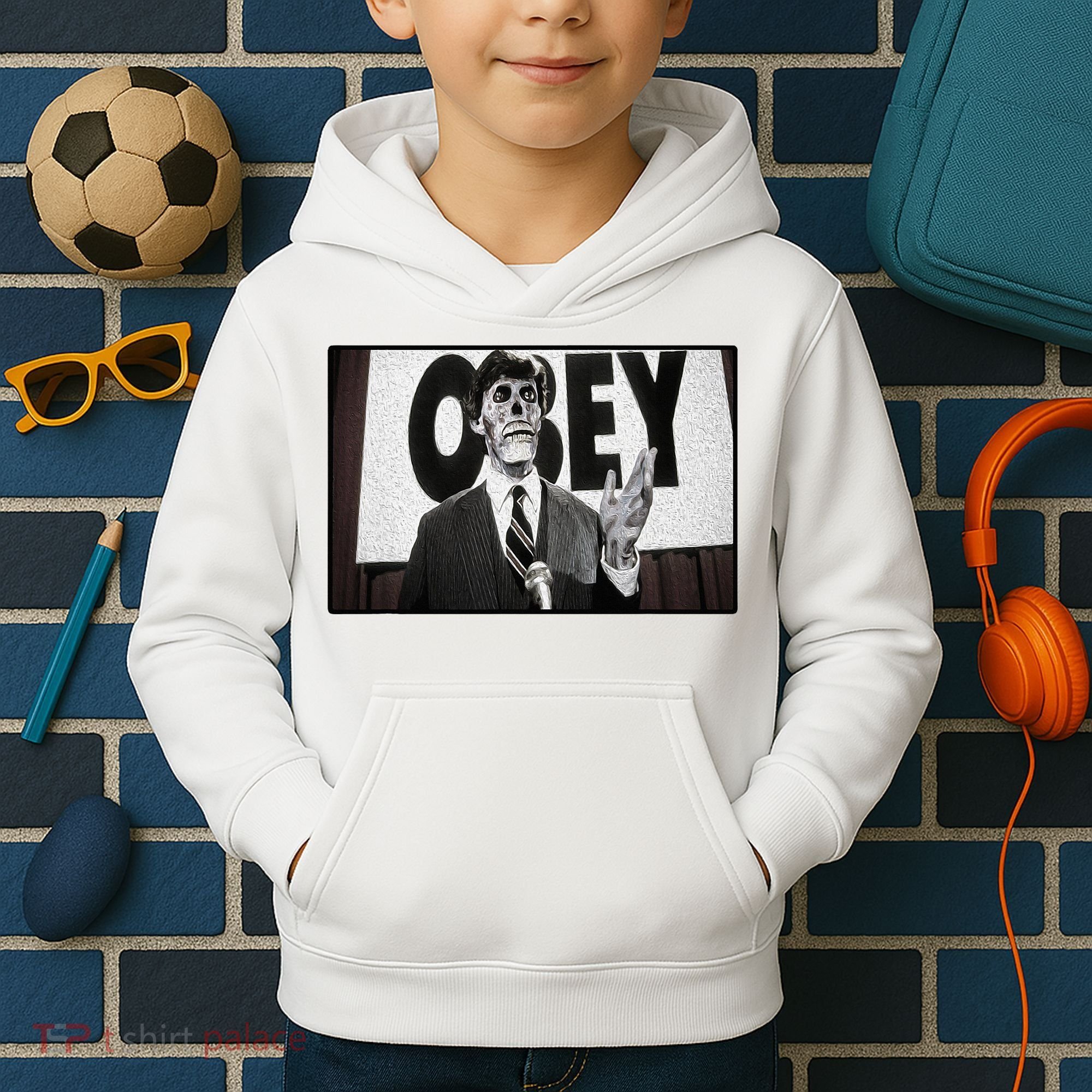 Obey Usa Freedom Funny Defy Fight 2 Kids Hoodie