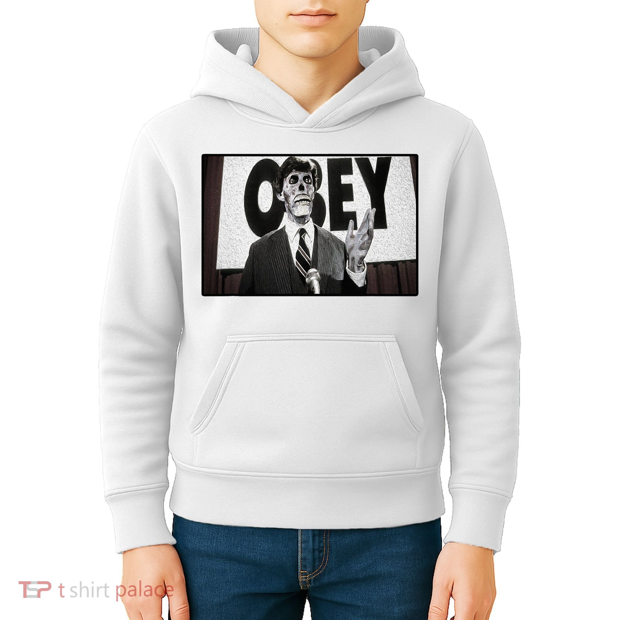 Obey Usa Freedom Funny Defy Fight 2 Kids Hoodie
