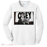 Obey Usa Freedom Funny Defy Fight 2 Kids Long Sleeve Shirt thumb 0