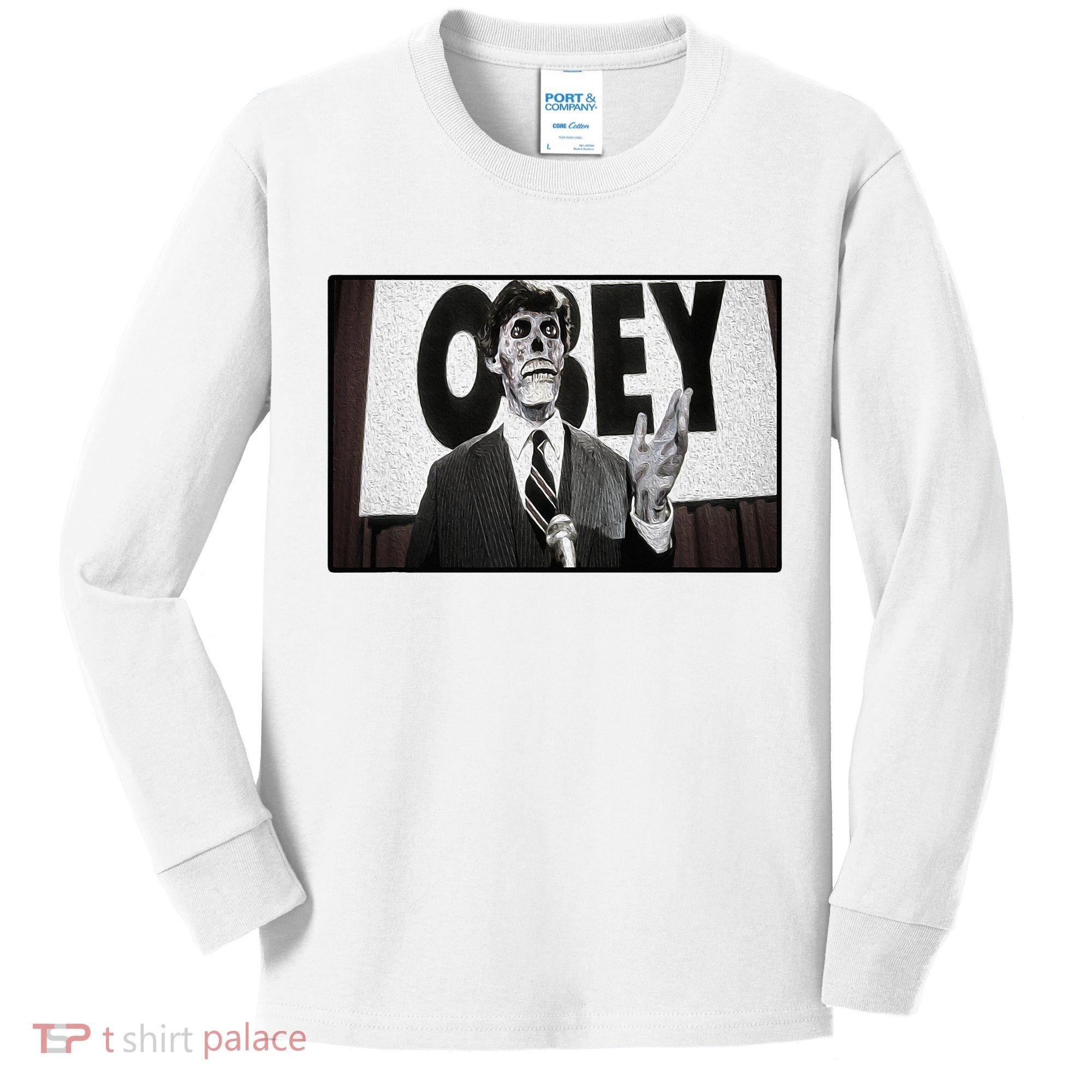 Obey Usa Freedom Funny Defy Fight 2 Kids Long Sleeve Shirt