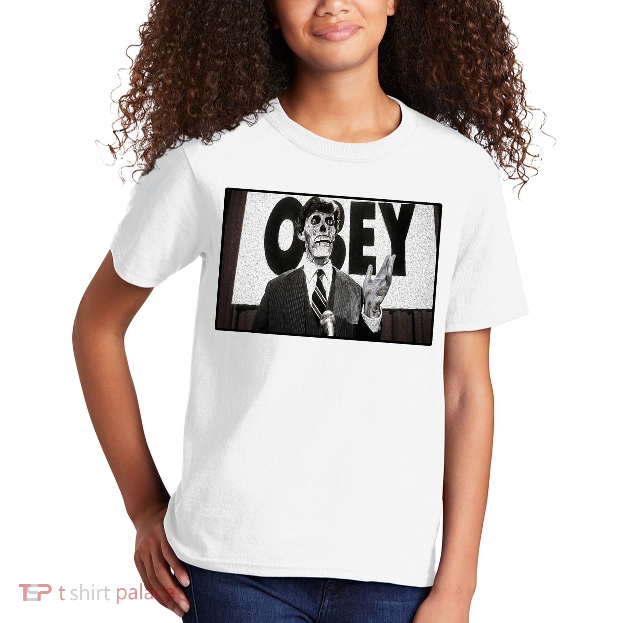 Obey Usa Freedom Funny Defy Fight 2 Kids T-Shirt