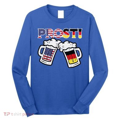 Oktoberfest Us German Flag Mug Prost Bavarian Dad Long Sleeve Shirt
