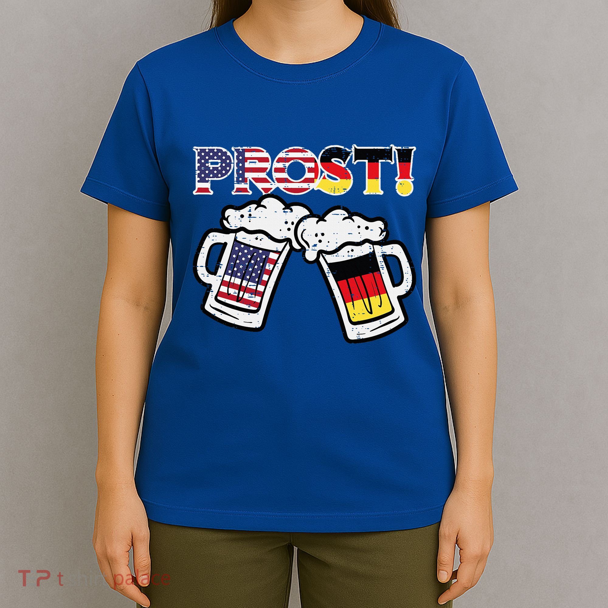 Oktoberfest Us German Flag Mug Prost Bavarian Dad T-Shirt