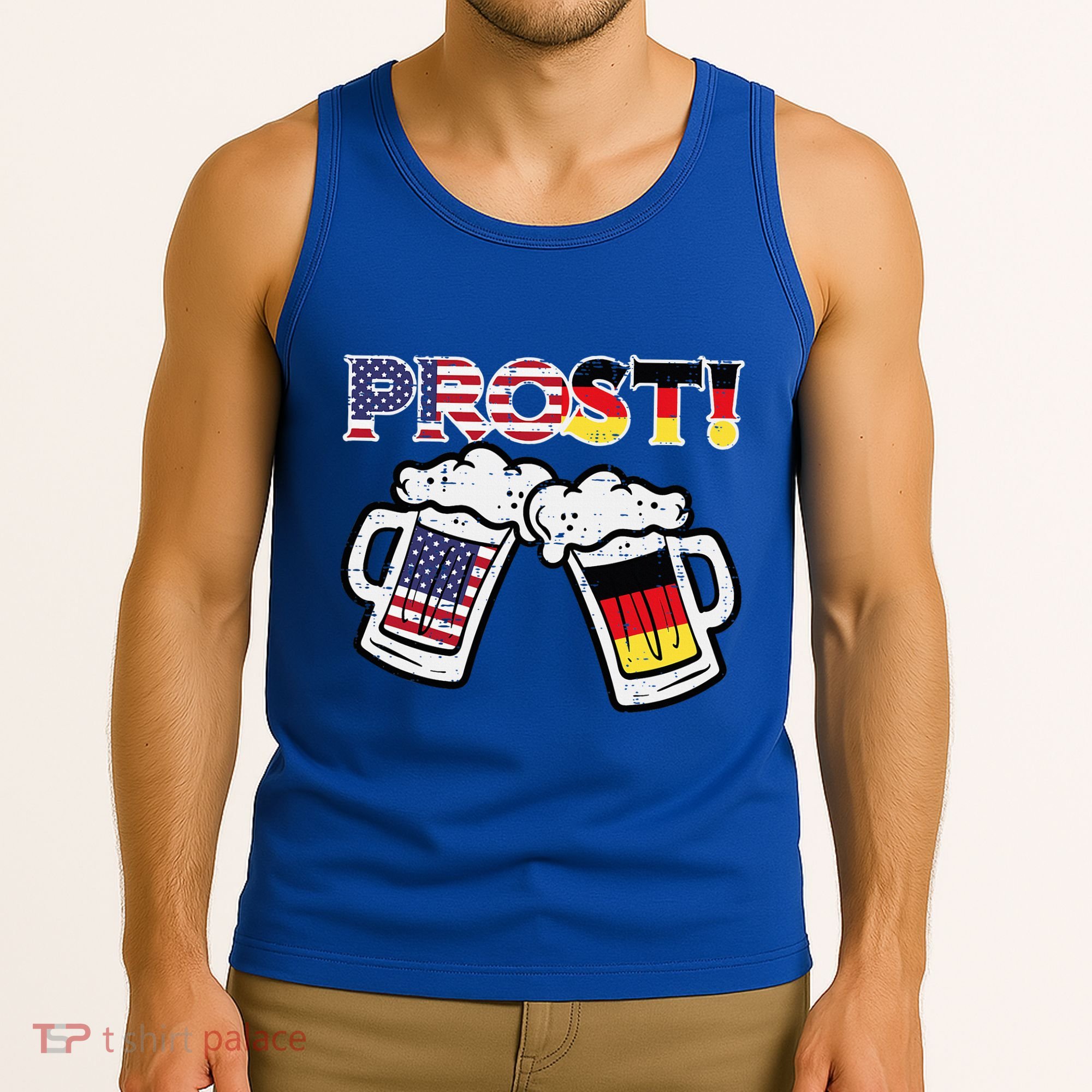 Oktoberfest Us German Flag Mug Prost Bavarian Dad Tank Top