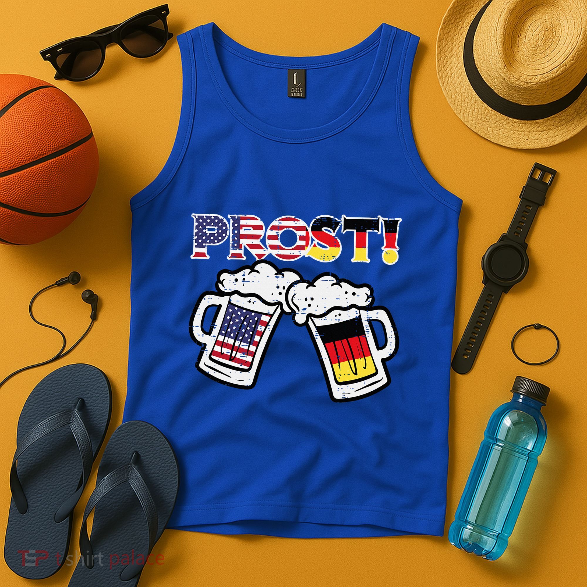 Oktoberfest Us German Flag Mug Prost Bavarian Dad Tank Top