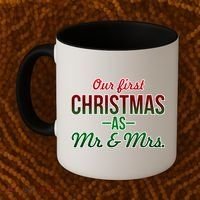 Our First Christmas As Mr. & Mrs. Coffee Mug thumb 2