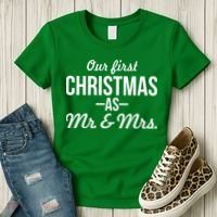 Our First Christmas As Mr. & Mrs. Women's T-Shirt thumb 3