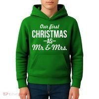 Our First Christmas As Mr. & Mrs. Kids Hoodie thumb 4