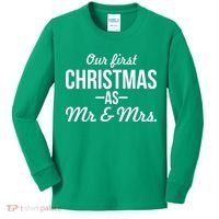 Our First Christmas As Mr. & Mrs. Kids Long Sleeve Shirt thumb 0