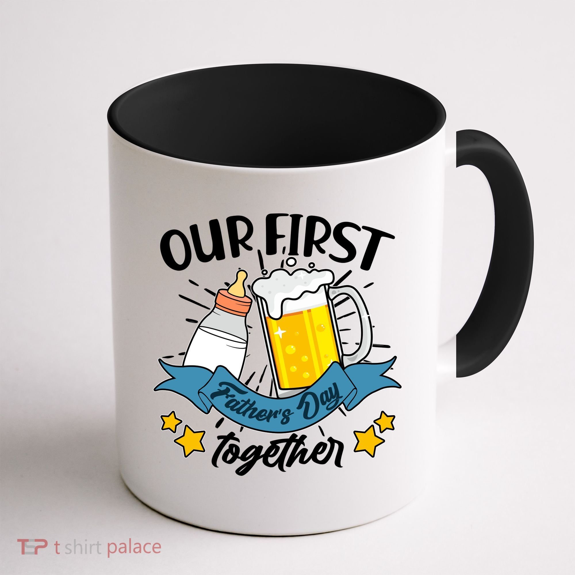 Our First Father's Day Together Baby Bottle Beer Mug Coffee Mug