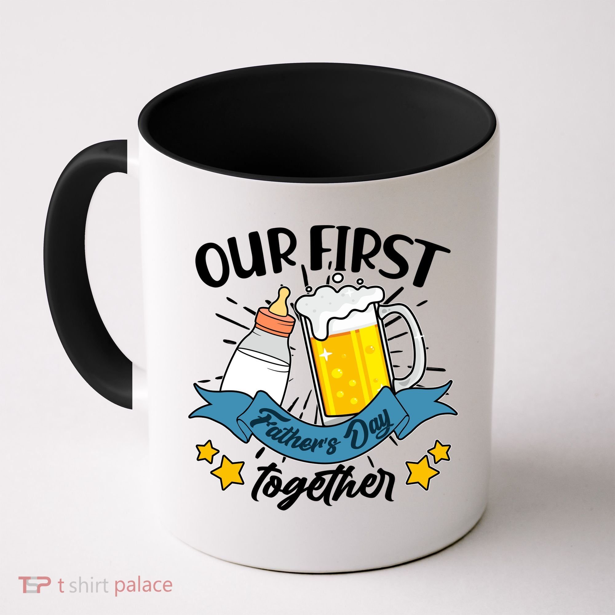 Our First Father's Day Together Baby Bottle Beer Mug Coffee Mug