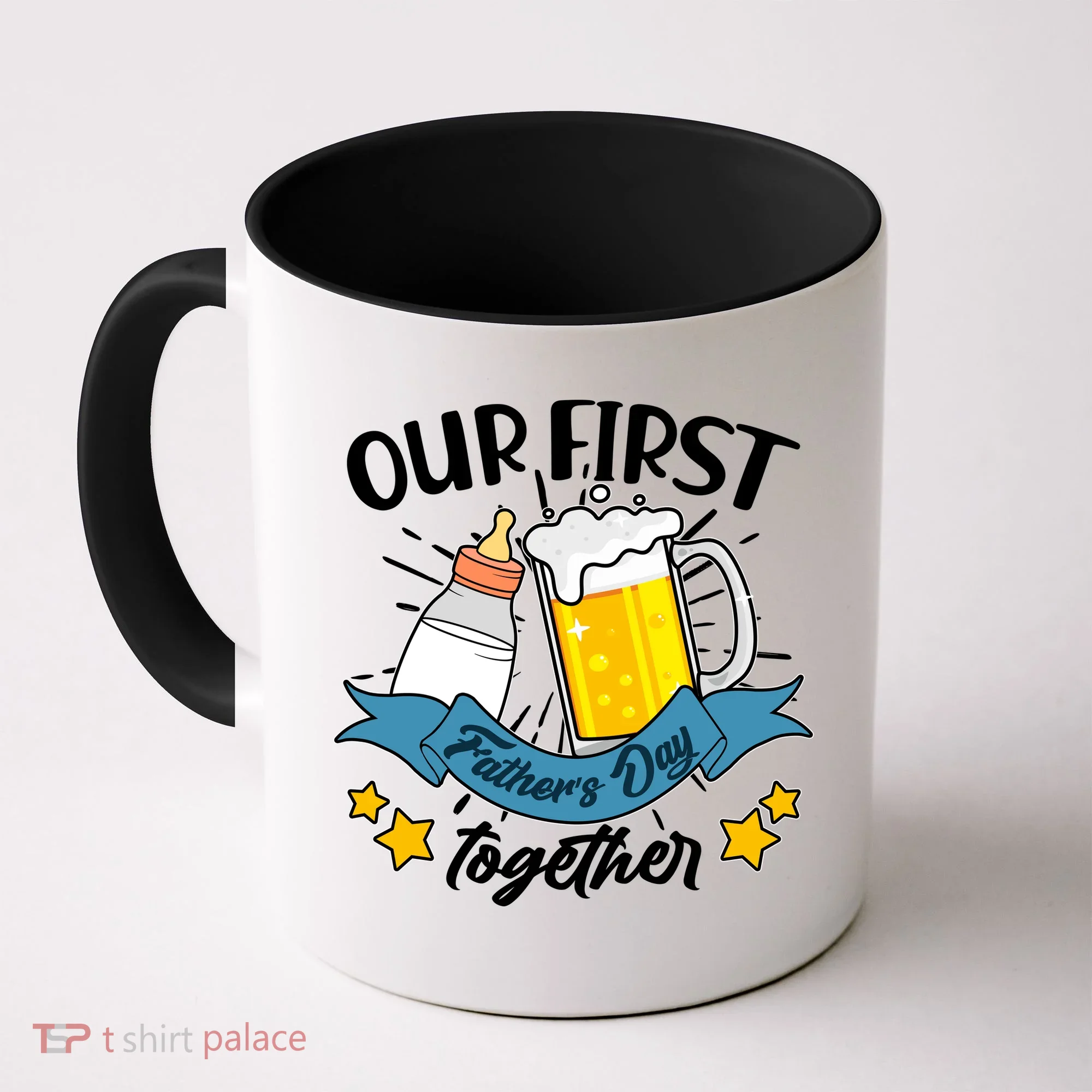 Our First Father's Day Together Baby Bottle Beer Mug Coffee Mug