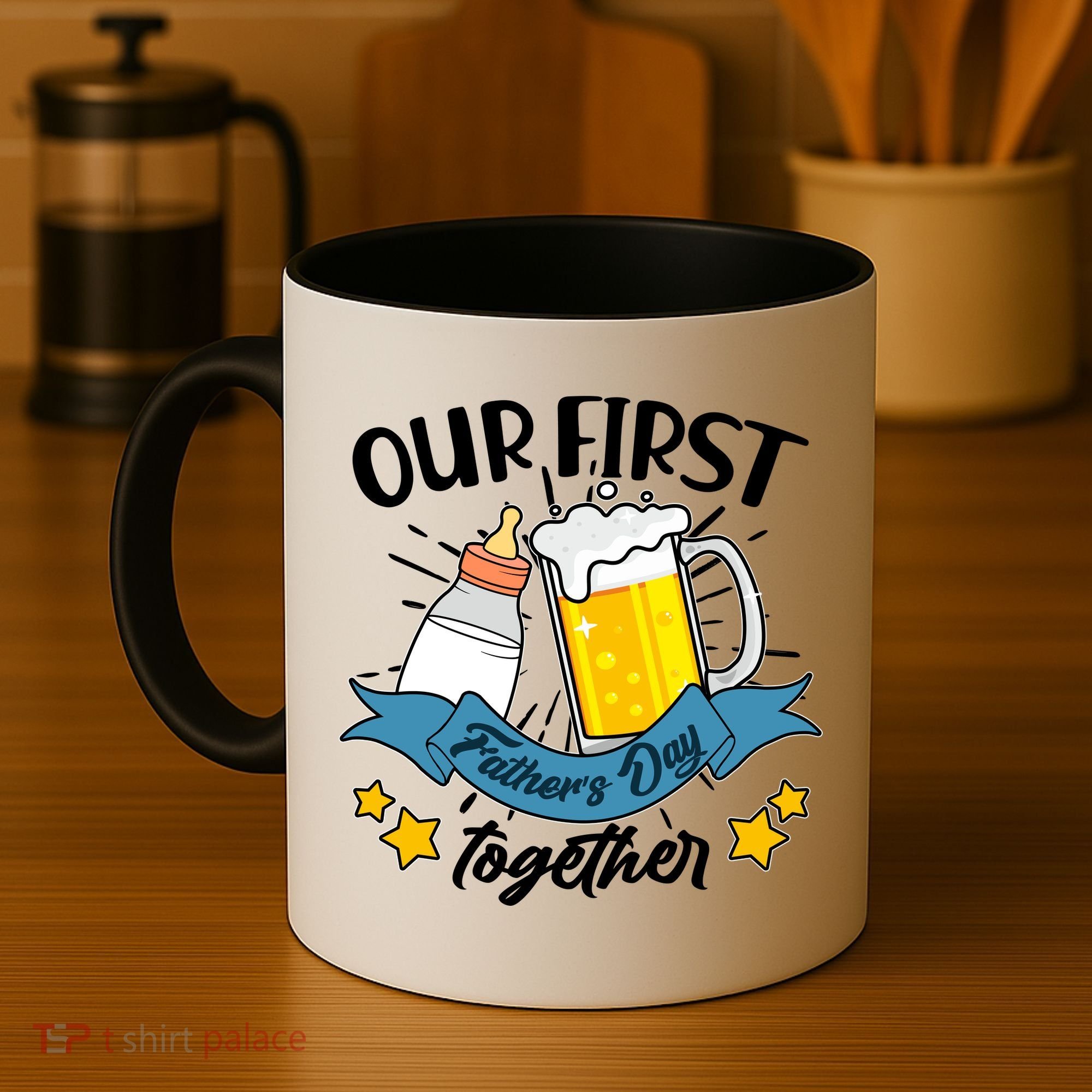 Our First Father's Day Together Baby Bottle Beer Mug Coffee Mug