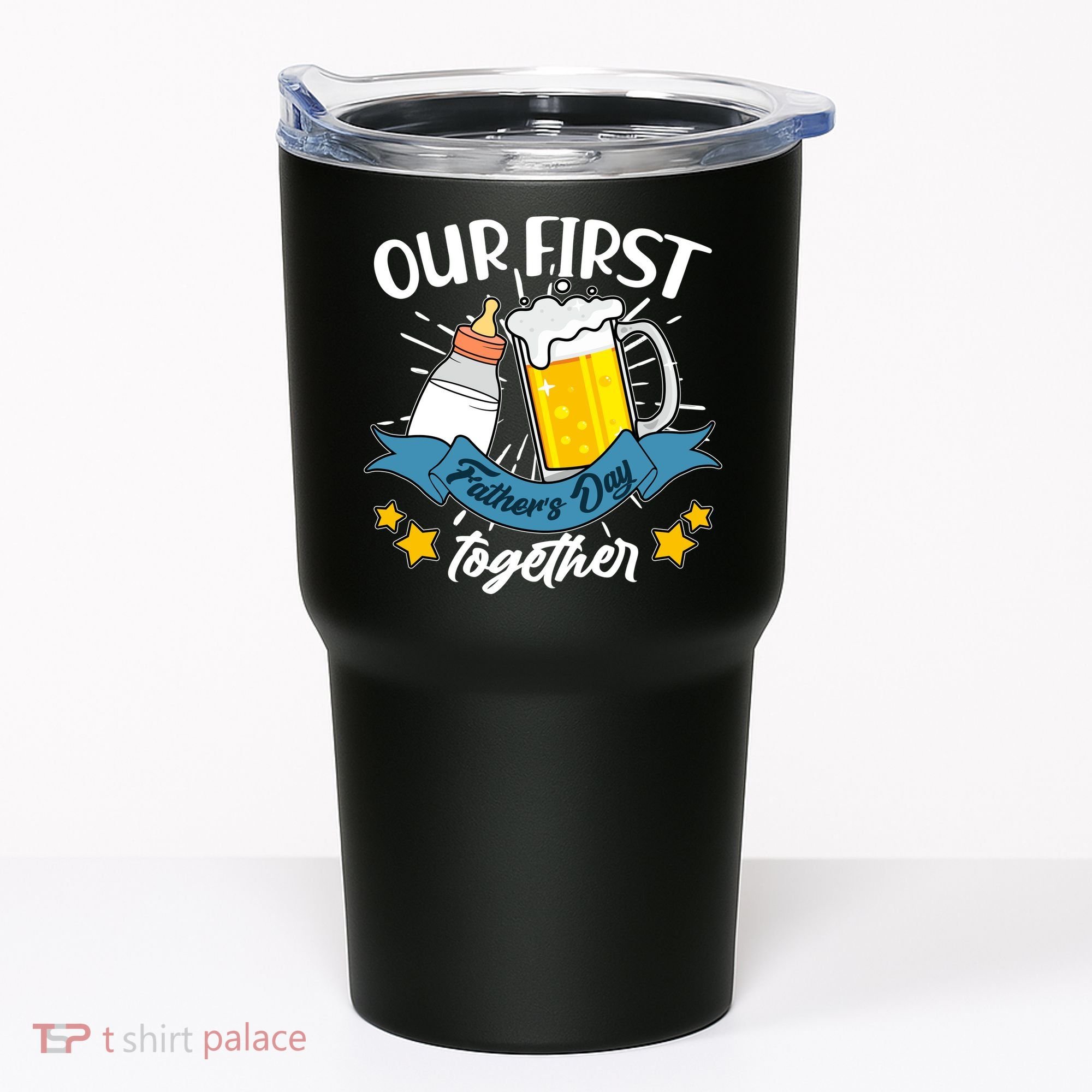 Our First Father's Day Together Baby Bottle Beer Mug Tumbler