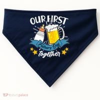 Our First Father's Day Together Baby Bottle Beer Mug USA-Made Doggie Bandana thumb 0