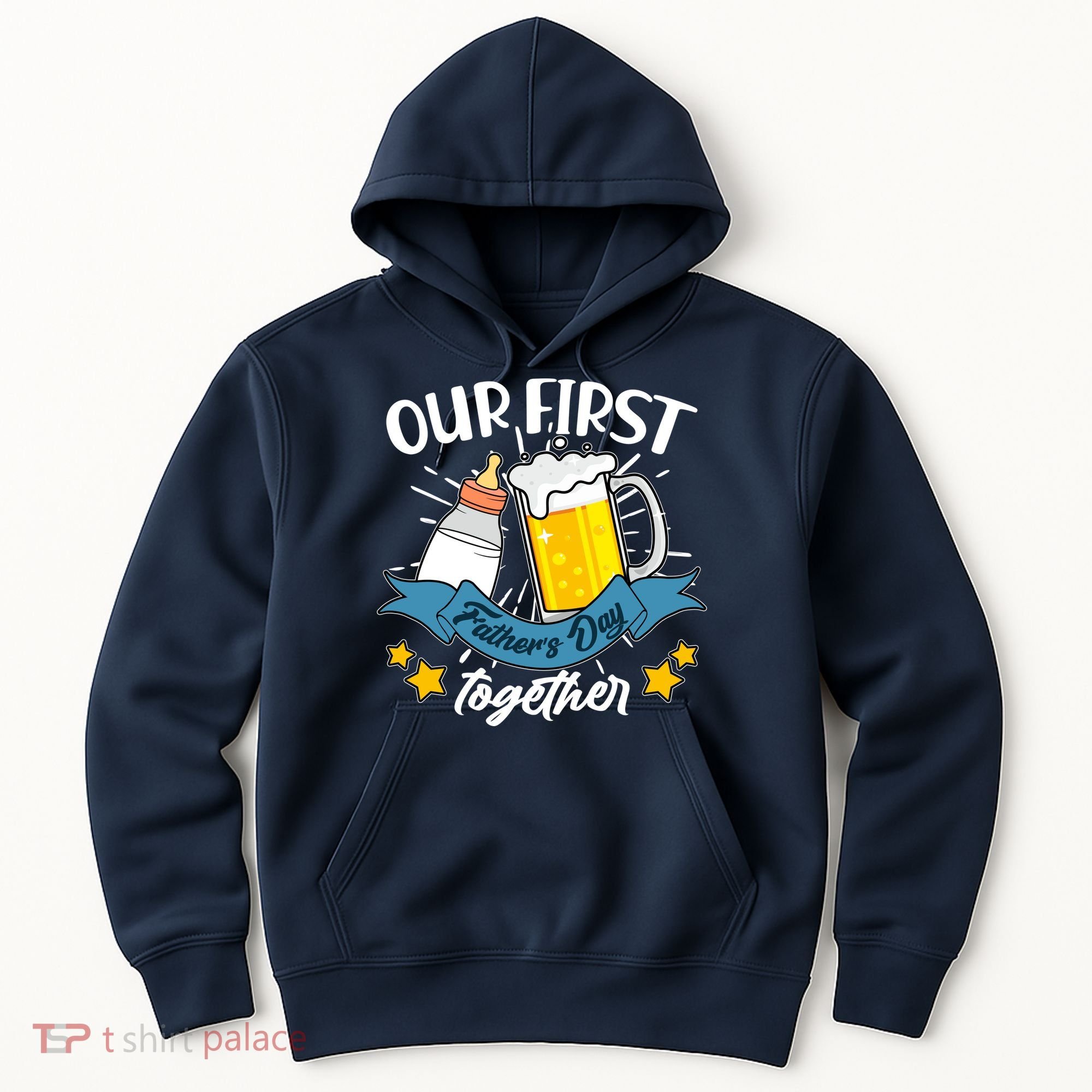 Our First Father's Day Together Baby Bottle Beer Mug Hoodie