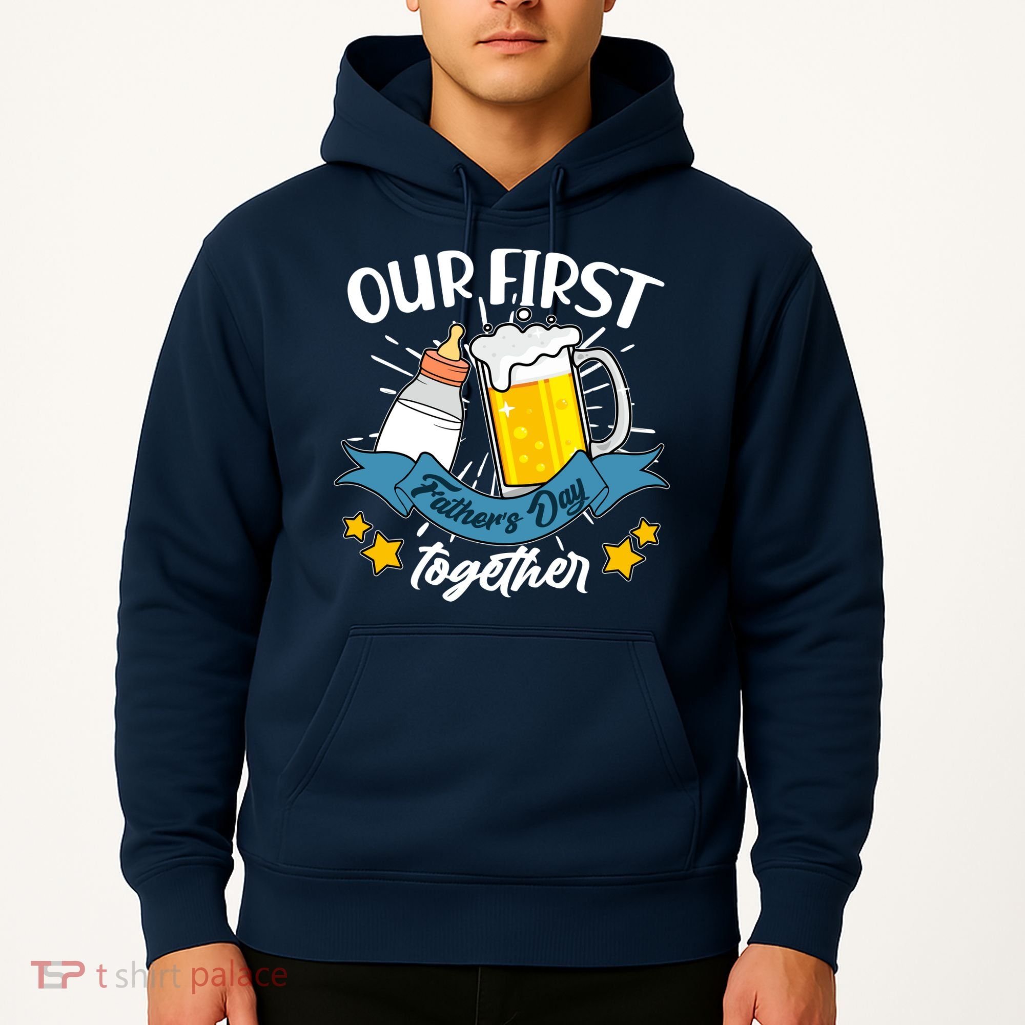 Our First Father's Day Together Baby Bottle Beer Mug Hoodie
