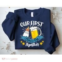 Our First Father's Day Together Baby Bottle Beer Mug Sweatshirt thumb 2
