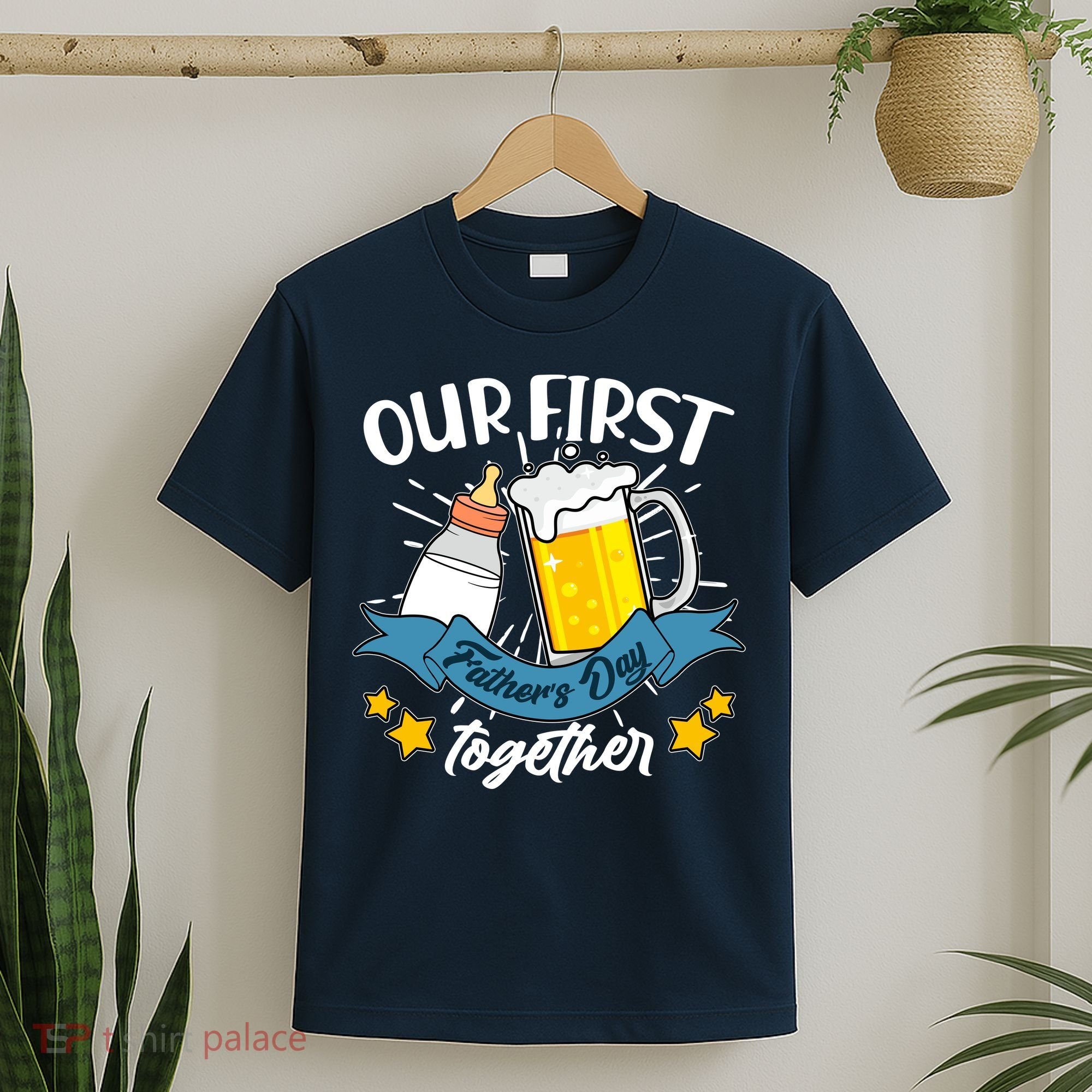 Our First Father's Day Together Baby Bottle Beer Mug T-Shirt