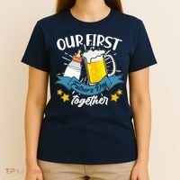 Our First Father's Day Together Baby Bottle Beer Mug T-Shirt thumb 4