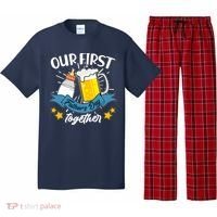 Our First Father's Day Together Baby Bottle Beer Mug Pajama Set thumb 0