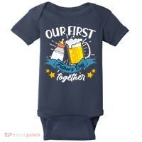 Our First Father's Day Together Baby Bottle Beer Mug Baby Bodysuit thumb 0