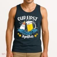Our First Father's Day Together Baby Bottle Beer Mug Tank Top thumb 3