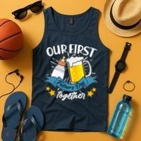 Our First Father's Day Together Baby Bottle Beer Mug Tank Top thumb 4