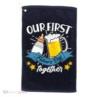 Our First Father's Day Together Baby Bottle Beer Mug Golf Towel thumb 0