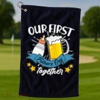 Our First Father's Day Together Baby Bottle Beer Mug Golf Towel thumb 1