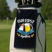 Our First Father's Day Together Baby Bottle Beer Mug Golf Towel thumb 2