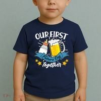 Our First Father's Day Together Baby Bottle Beer Mug Toddler T-Shirt thumb 2