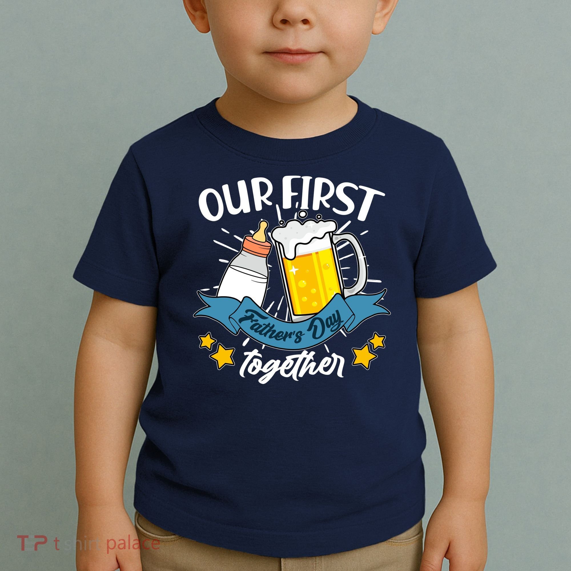 Our First Father's Day Together Baby Bottle Beer Mug Toddler T-Shirt
