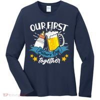 Our First Father's Day Together Baby Bottle Beer Mug Women's Long Sleeve Shirt thumb 0