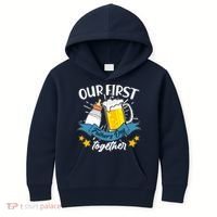 Our First Father's Day Together Baby Bottle Beer Mug Kids Hoodie thumb 0