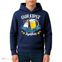 Our First Father's Day Together Baby Bottle Beer Mug Kids Hoodie thumb 4