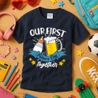 Our First Father's Day Together Baby Bottle Beer Mug Kids T-Shirt thumb 3
