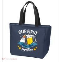 Our First Father's Day Together Baby Bottle Beer Mug Tote Bag thumb 3